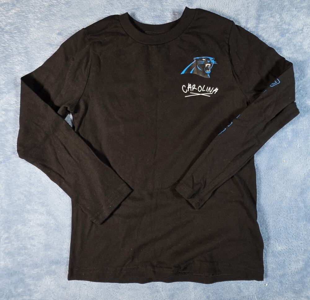 NWOT Carolina Panthers NFL Youth L 14/16 Long Sleeve Shirt Black Football
